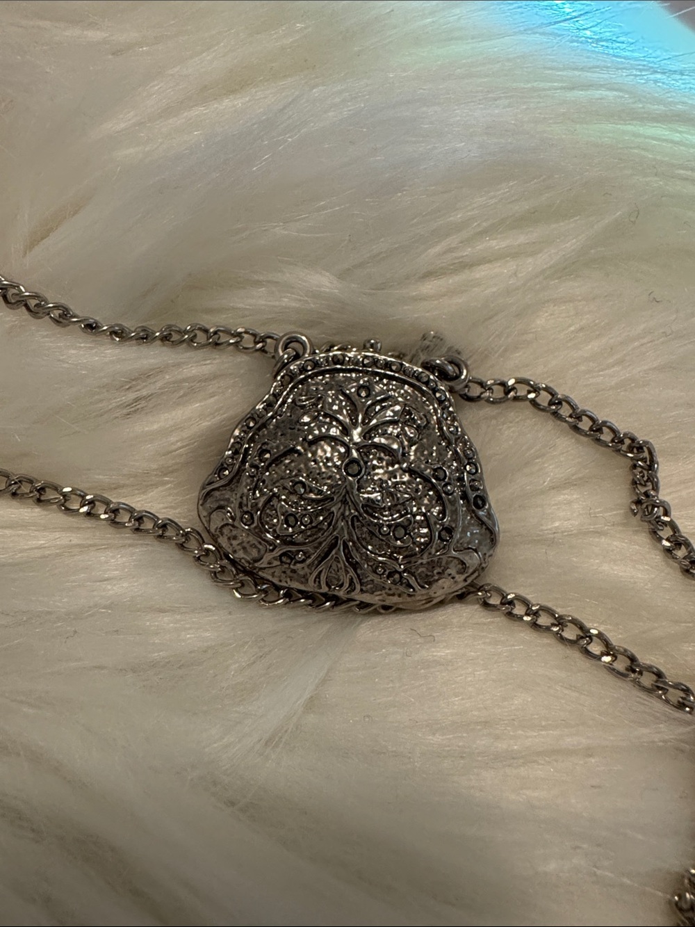 Vintage Japan movement necklace purse design watch